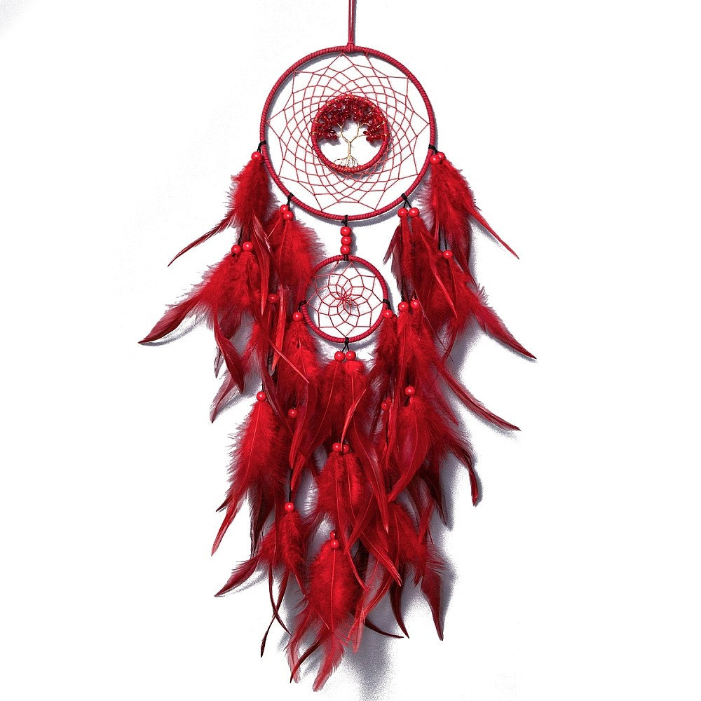 Red Woven Tree Dreamcatcher