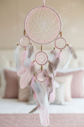 Pink and white Light Up Dreamcatcher