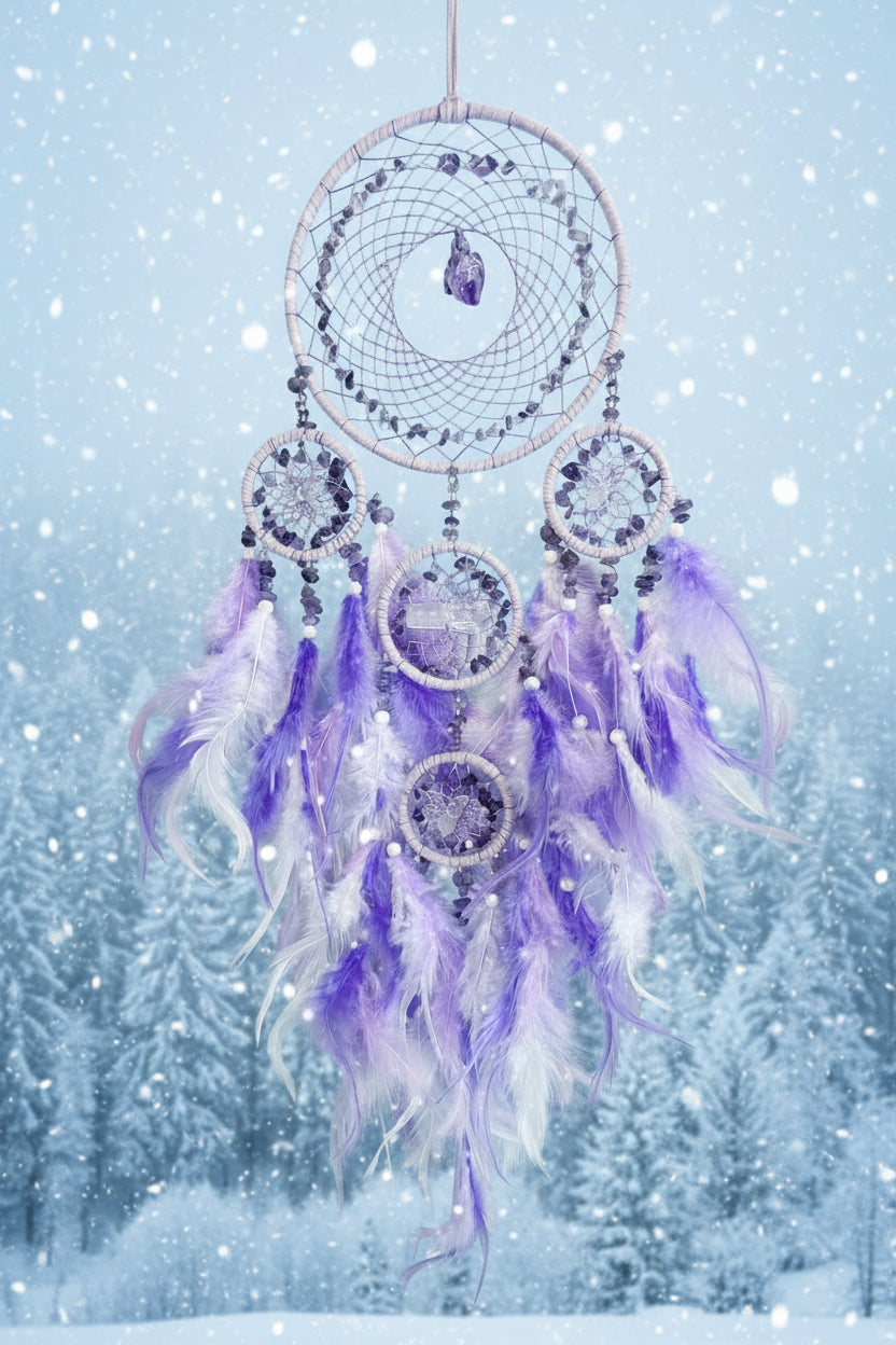 Amethyst with Crystal Dreamcatcher