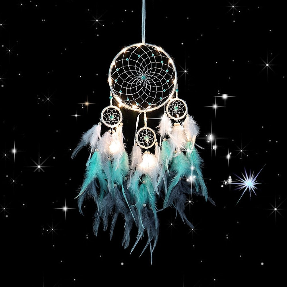 Light Up Turquoise Dreamcatcher