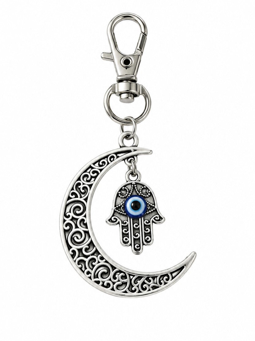 Moon with Evil Eye Hamsa Clip