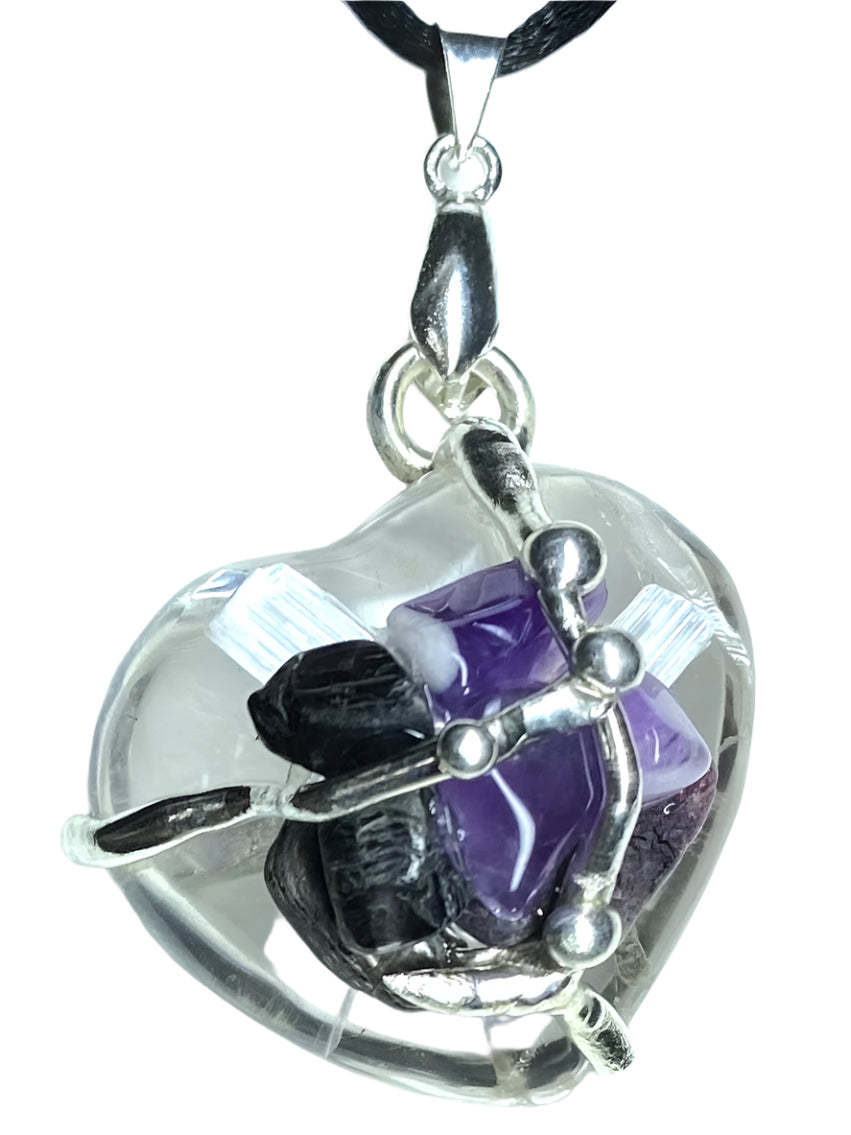 Violet Flame Heart Pendant