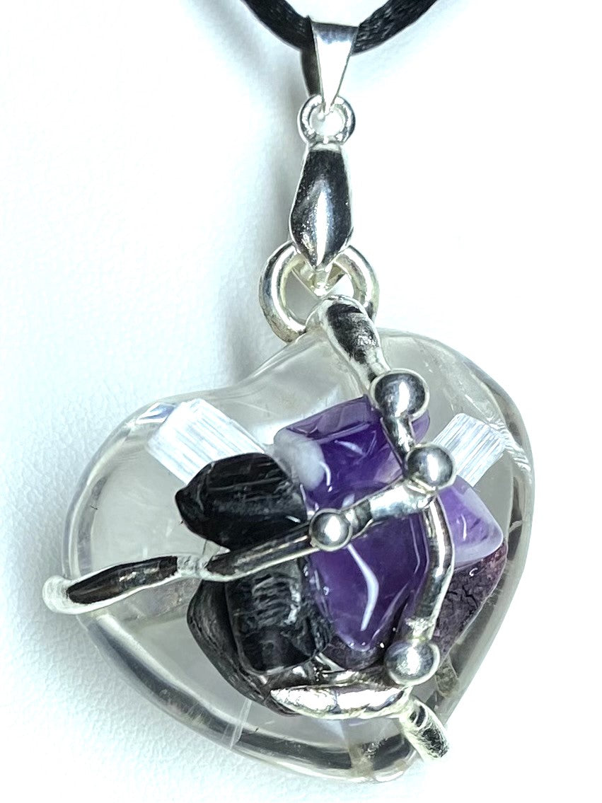 Violet Flame Heart Pendant