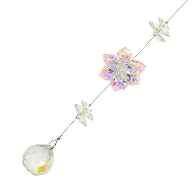 Aurora Borealis Clear Flower Suncatcher