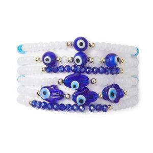 Evil Eye and Hamsa Bead Set 6 Bracelets