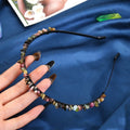 Multi Tourmaline Black Hair Bands