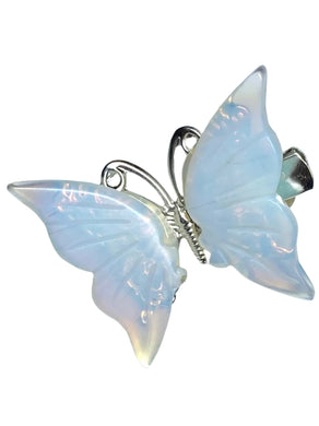 Opalite Halo Butterfly Clips