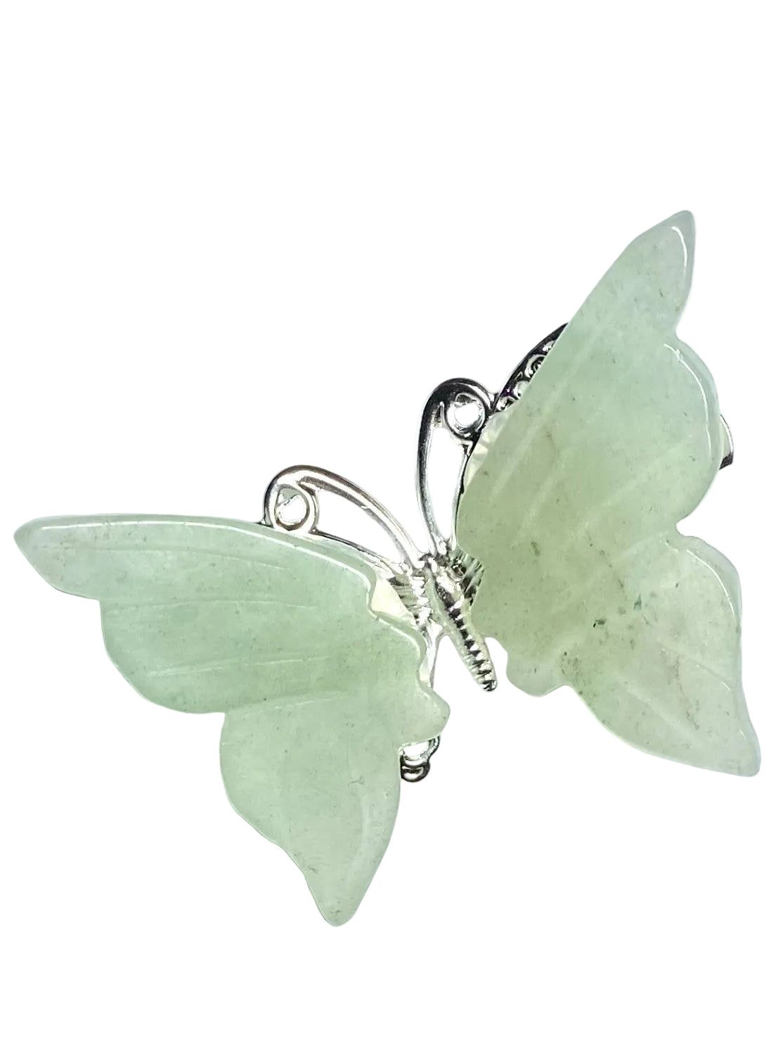 Green Aventurine Butterfly Hair Clip