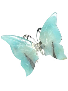 Calcite Halo Butterfly clips