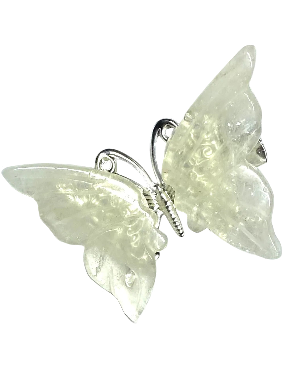 Prehnite Butterfly Hair Clip
