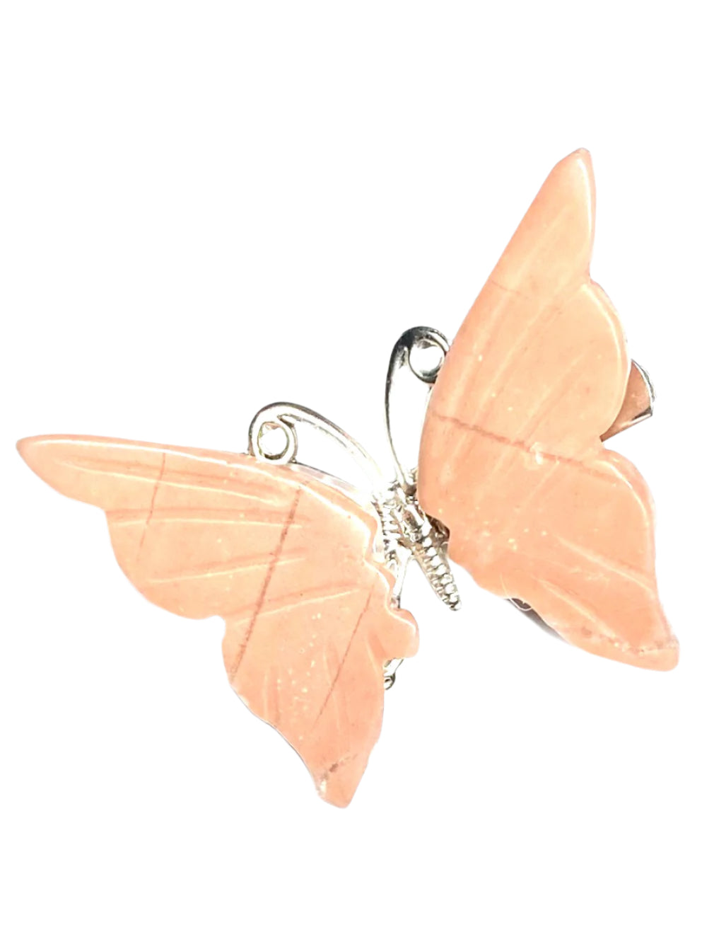 Pink Opal Halo Butterfly clips