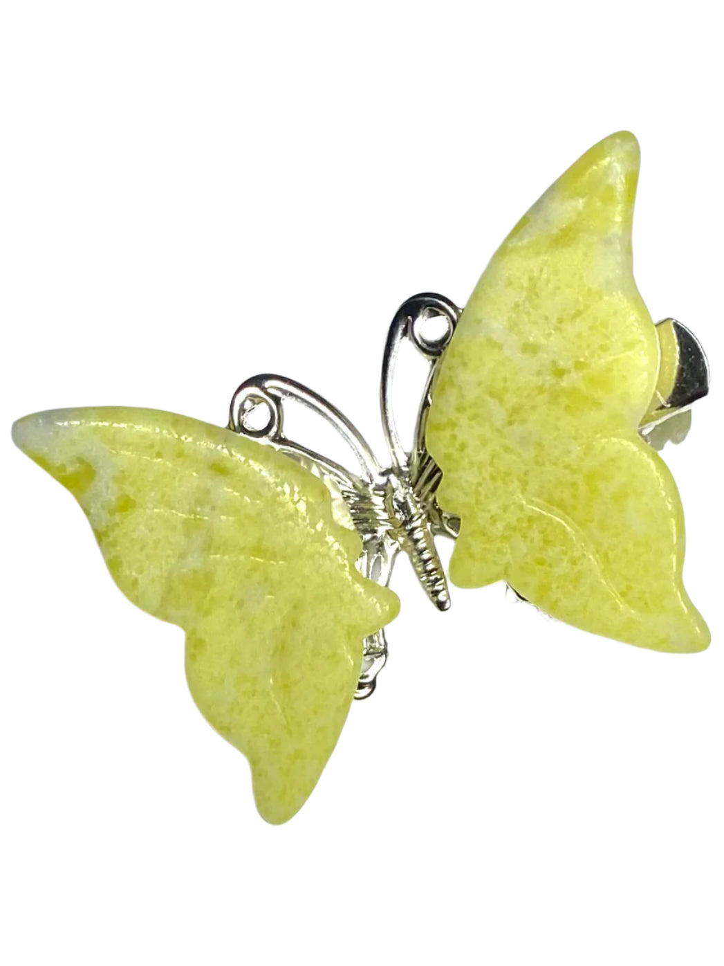 Lemon Jade Halo Butterfly clips