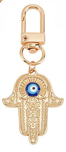 Gold Hamsa Evil Eye Bag Clip