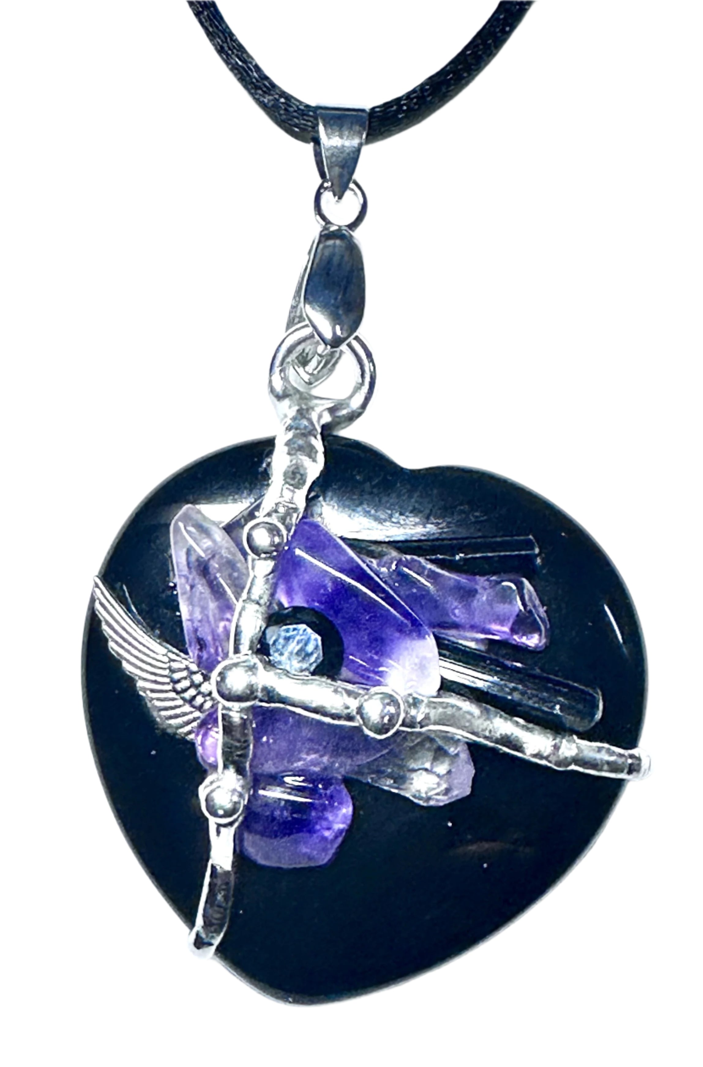 Protection Heart Worry Stone Pendant