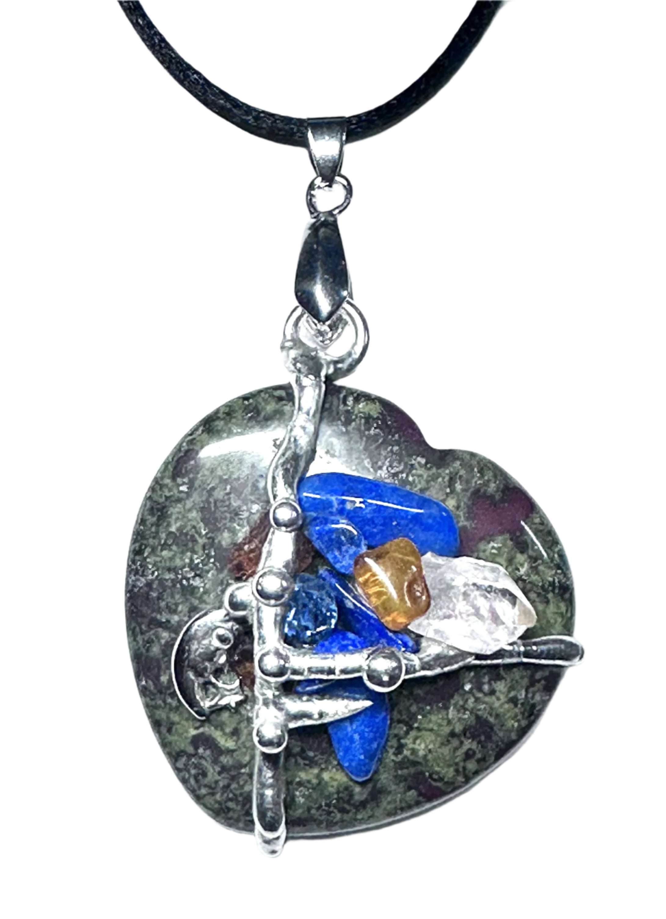 Magic Heart Worry Stone Pendant