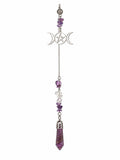 Amethyst Triple Moon Pendulum