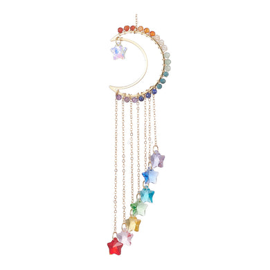 Chakra Crescent Moon Suncatcher