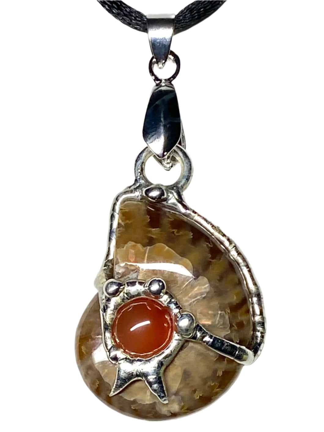 Purpose Ammolite Fossil Pendant