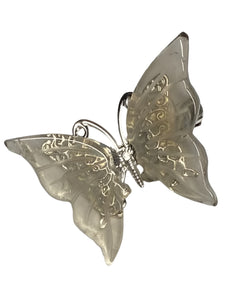 Smokey Quartz Halo Butterfly Clips