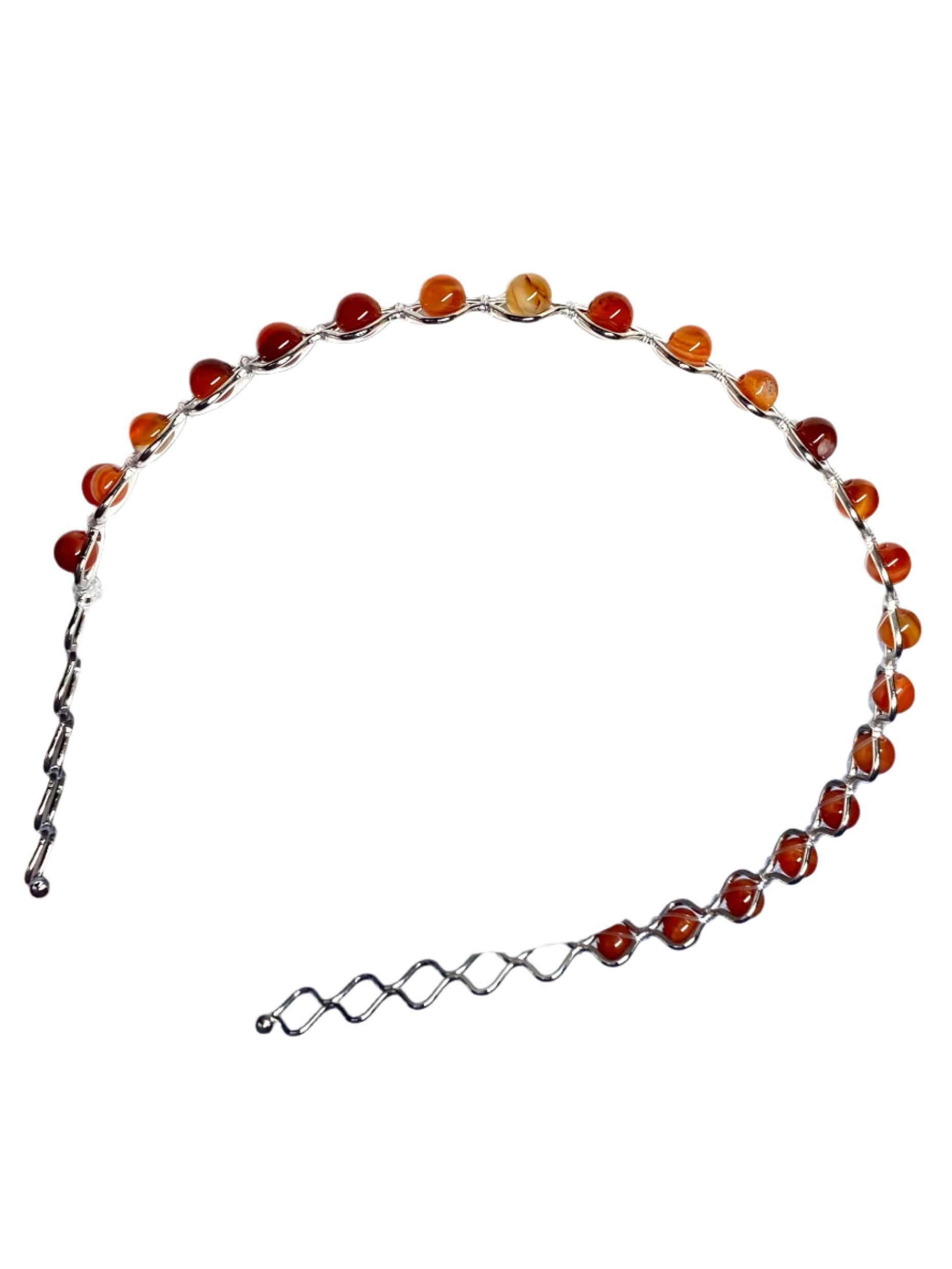 Carnelian Beaded Hair Bands
