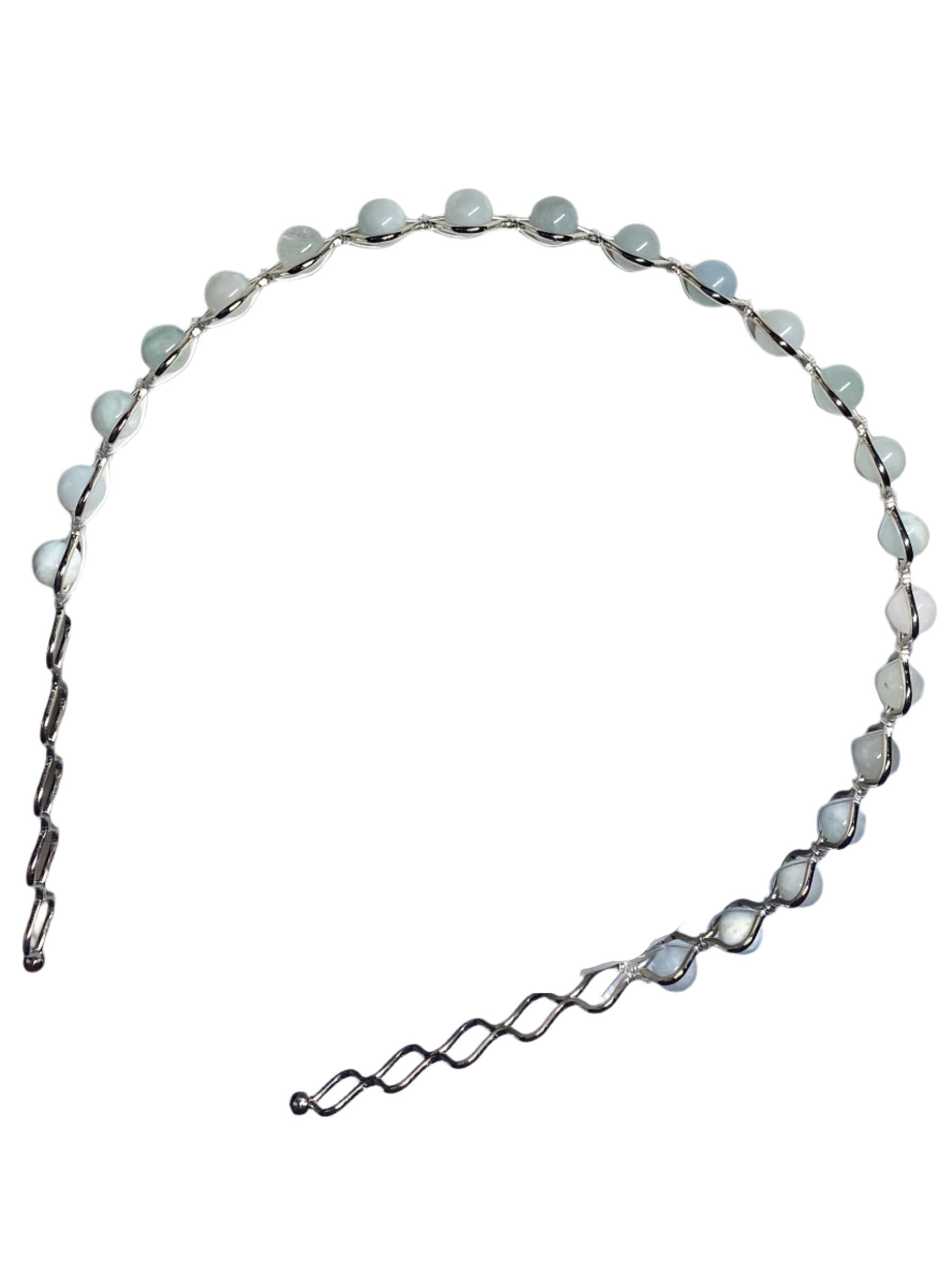 Aquamarine Beaded Hair Bands