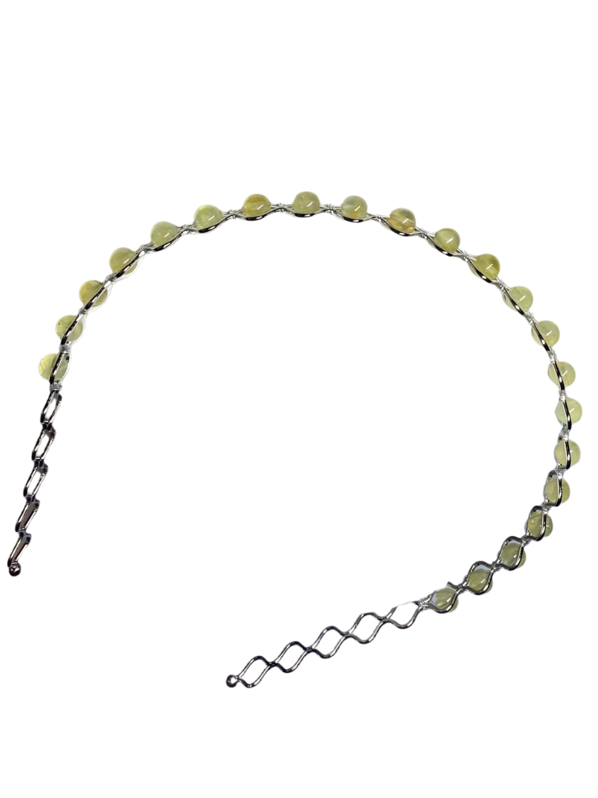 Prehnite Beaded Hair Bands