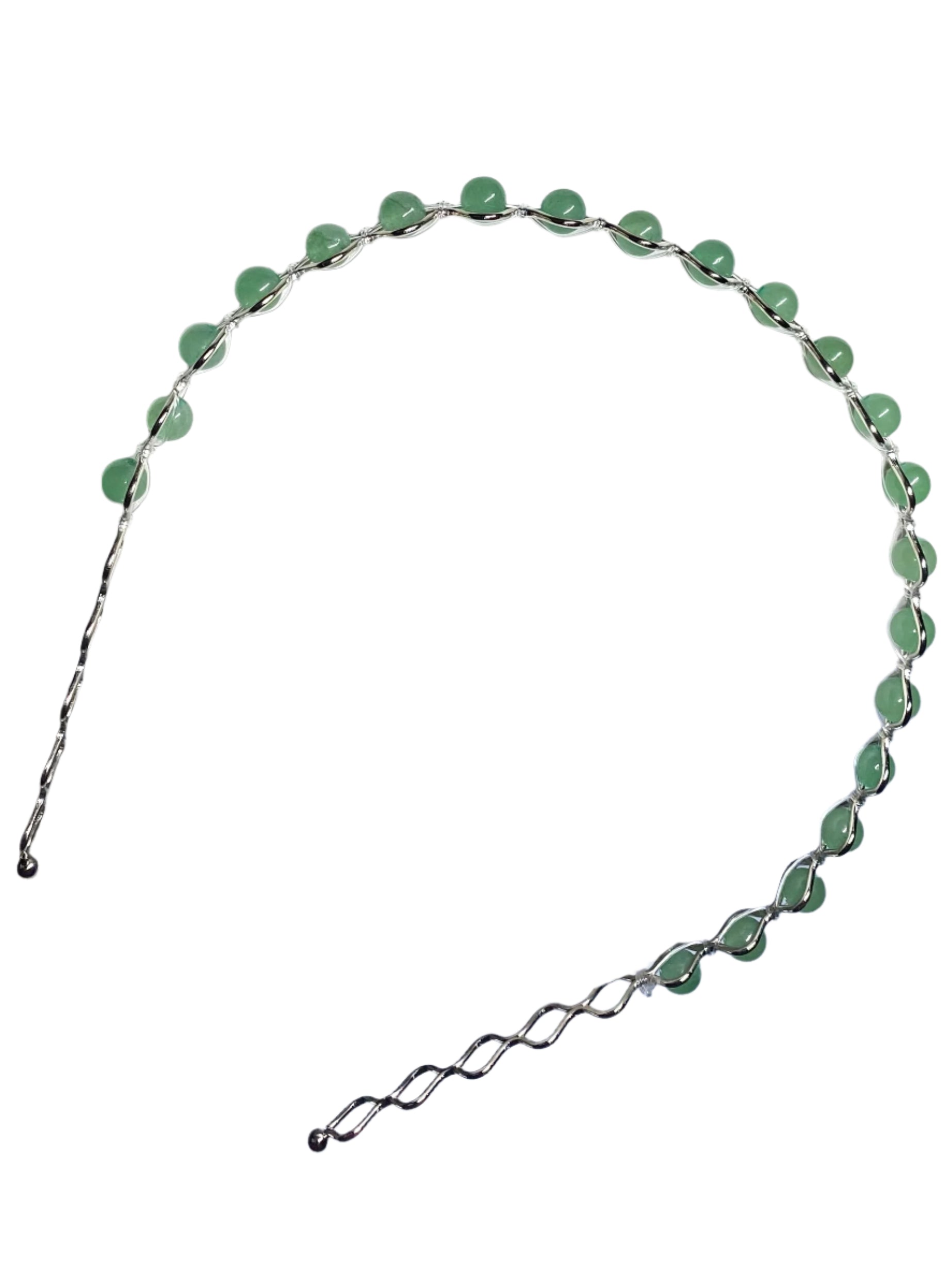 Green Aventurine Beaded Hair Bands