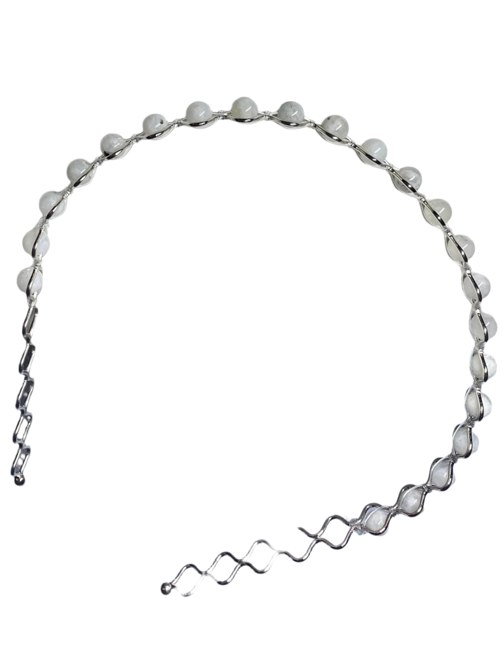 Rainbow Moonstone Beaded Hair Bands