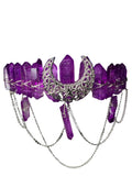 Angel Aura Purple Quartz Moon Diadem