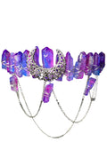 Angel Aura Purple Blue Quartz Moon Diadem