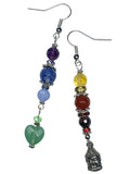 Chakra Earrings with Buddha