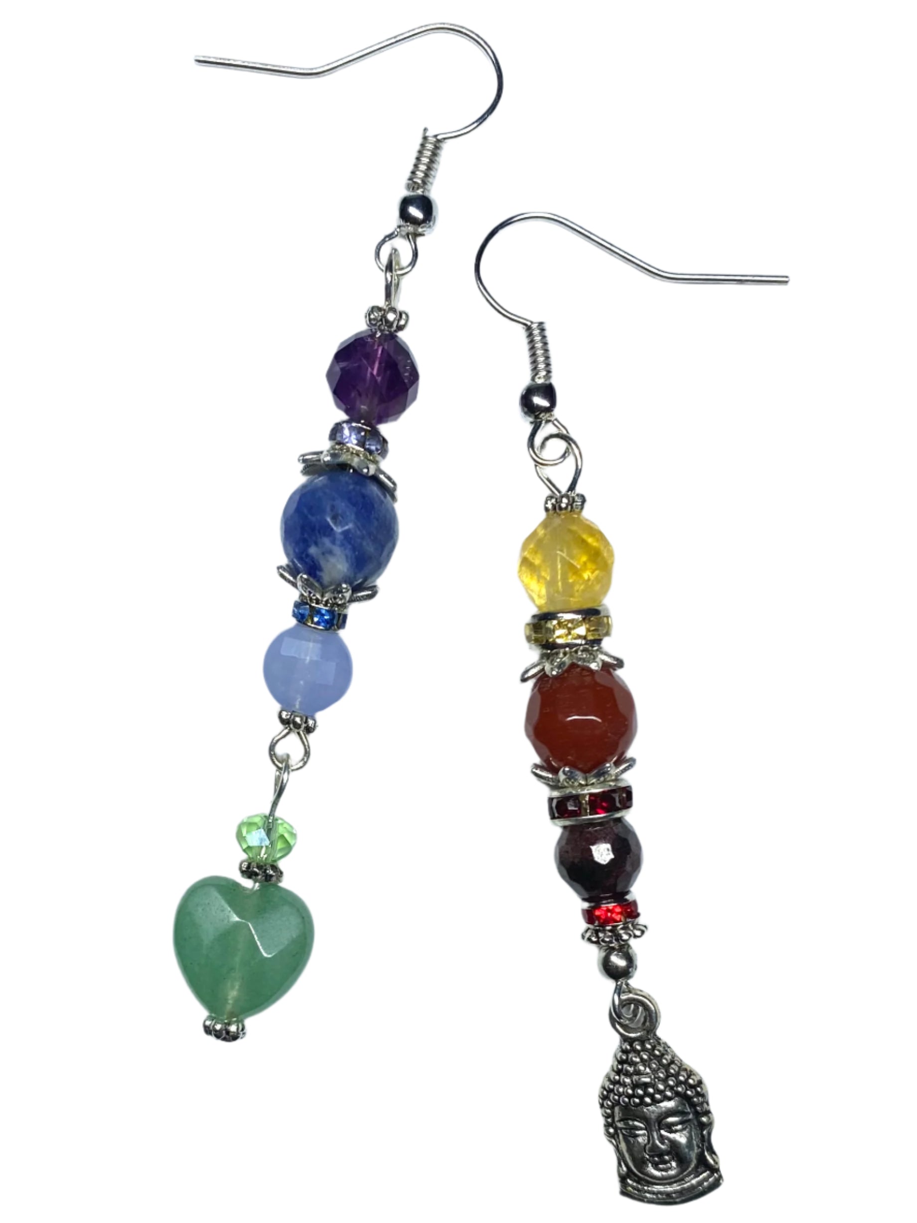 Chakra Earrings with Buddha