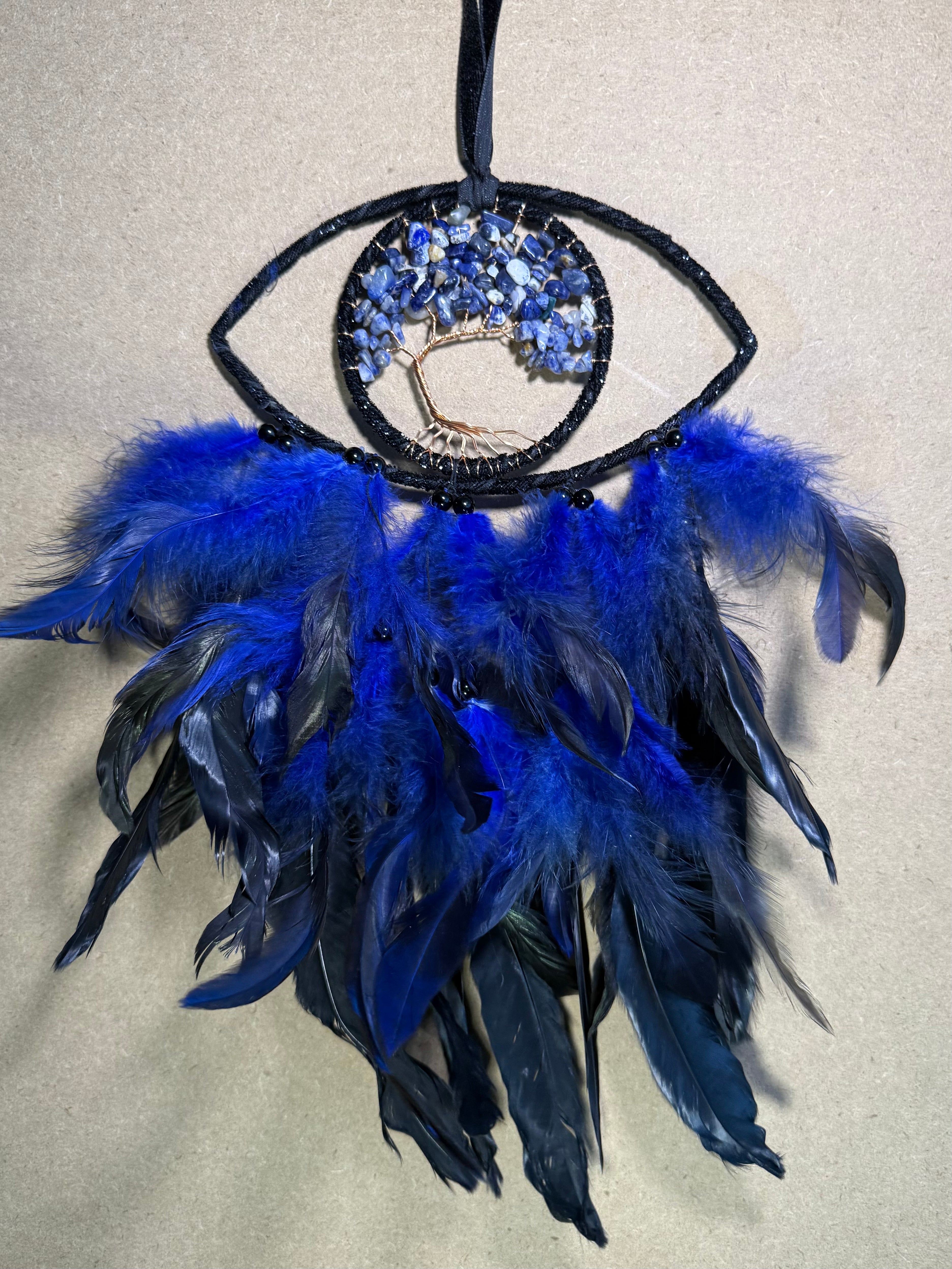 Mini Sodalite Tree Evil Eye Dreamcatcher