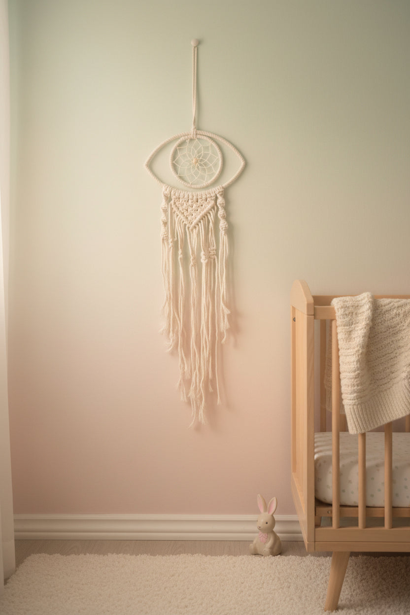 Small Macramé Evil Eye Dreamcatcher