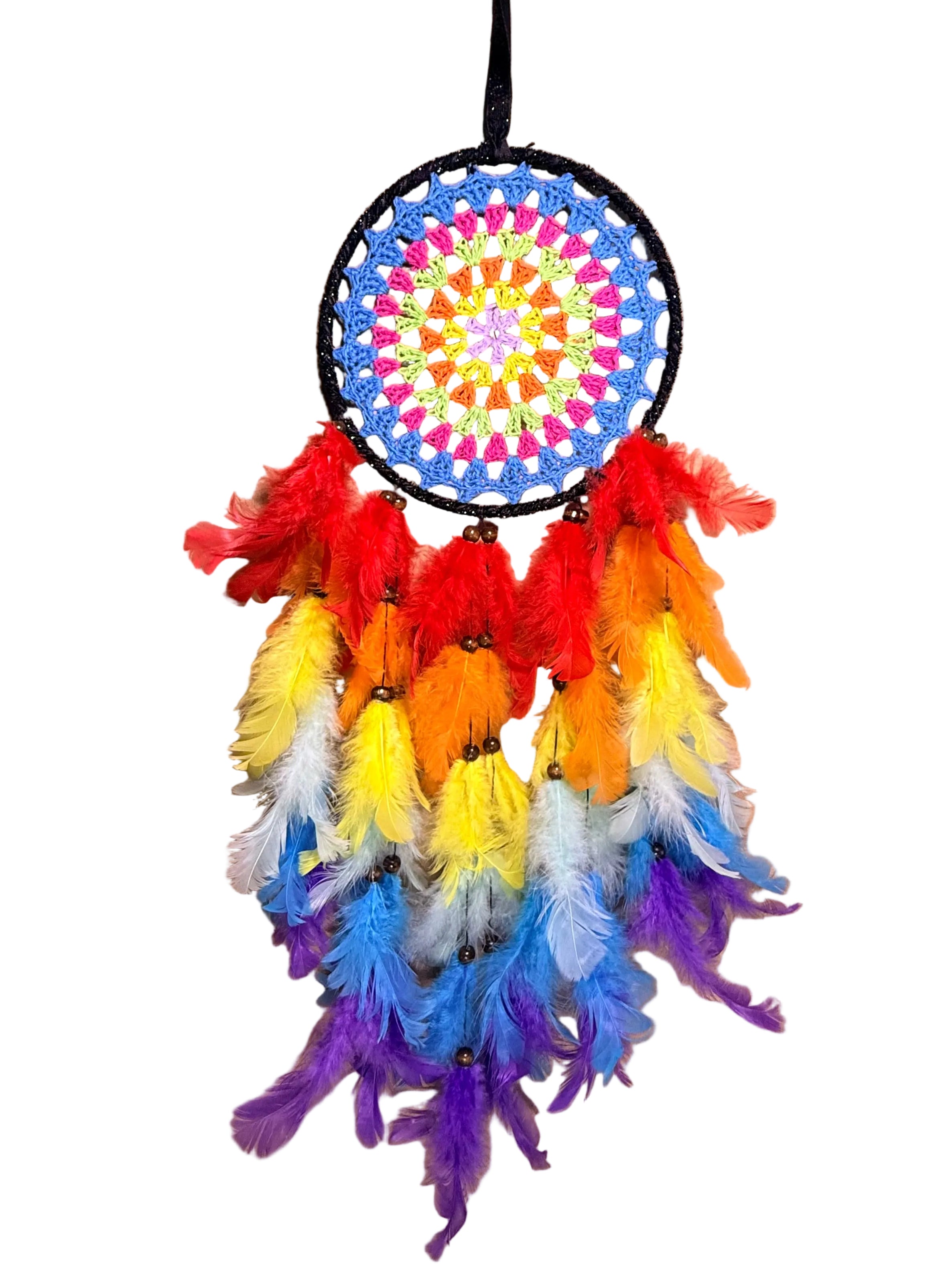 Rainbow Macramé Dreamcatcher