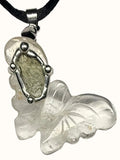 Moldavite Butterfly Pendant