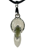 Moldavite Goddess Pendant