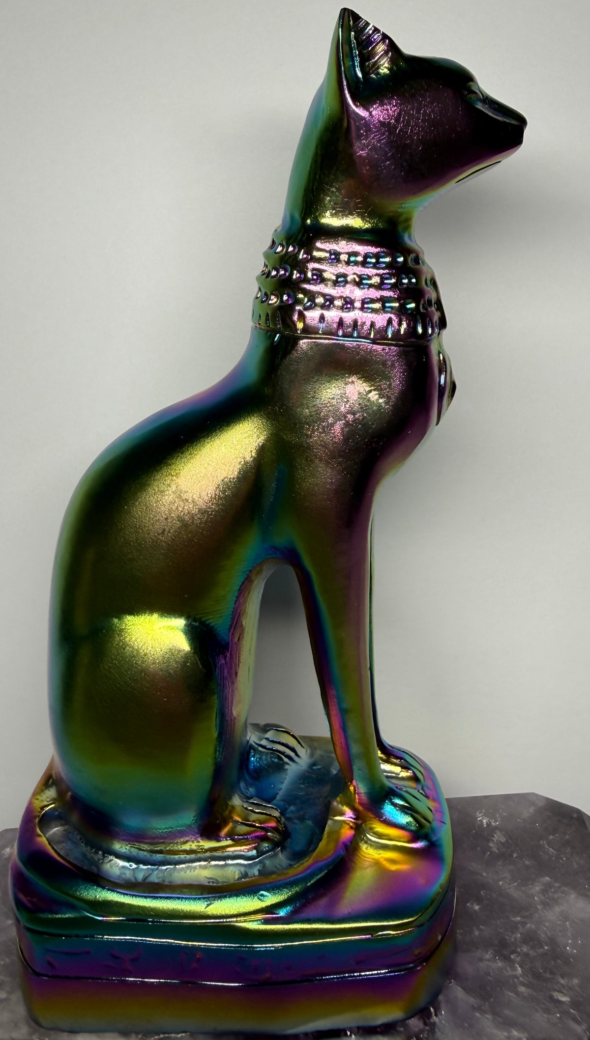 Titanium Bastet Cat Carving (large)