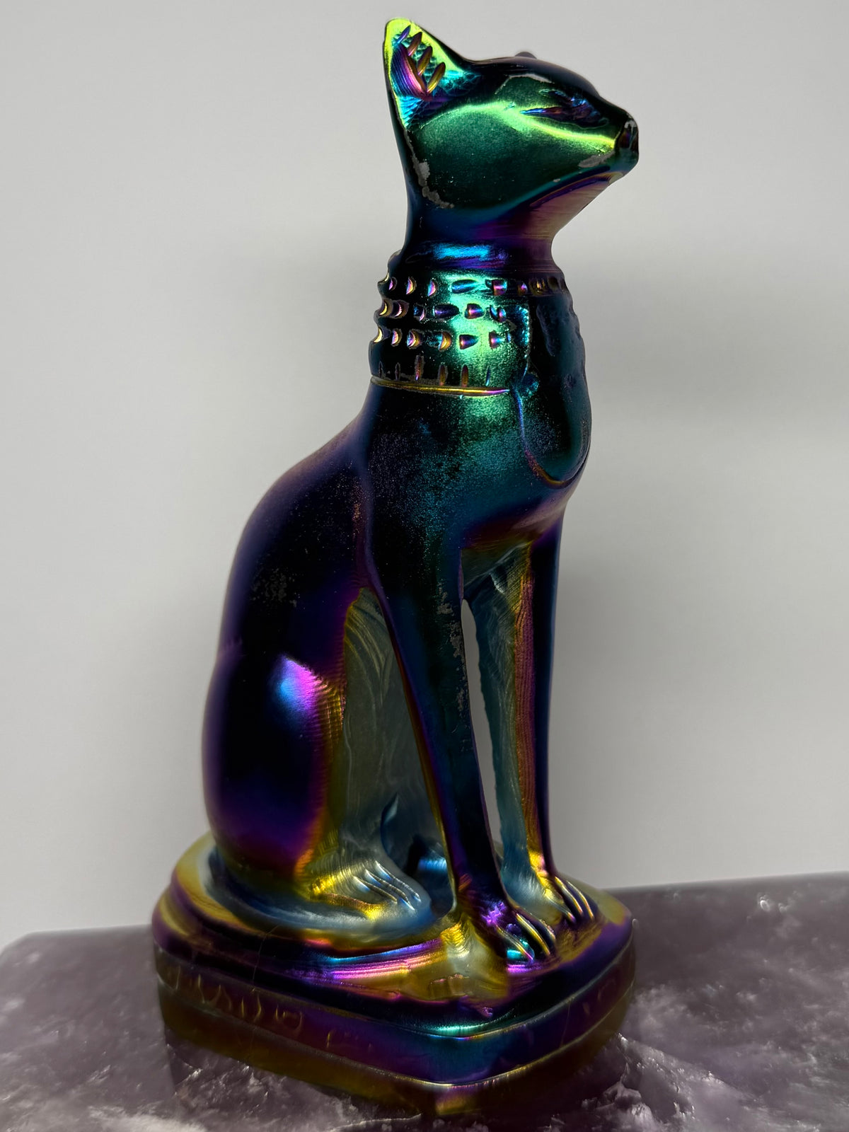 Titanium Bastet Cat Carving (Medium)