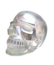 Clear Quartz Aura Skull