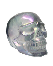 Clear Quartz Aura Skull