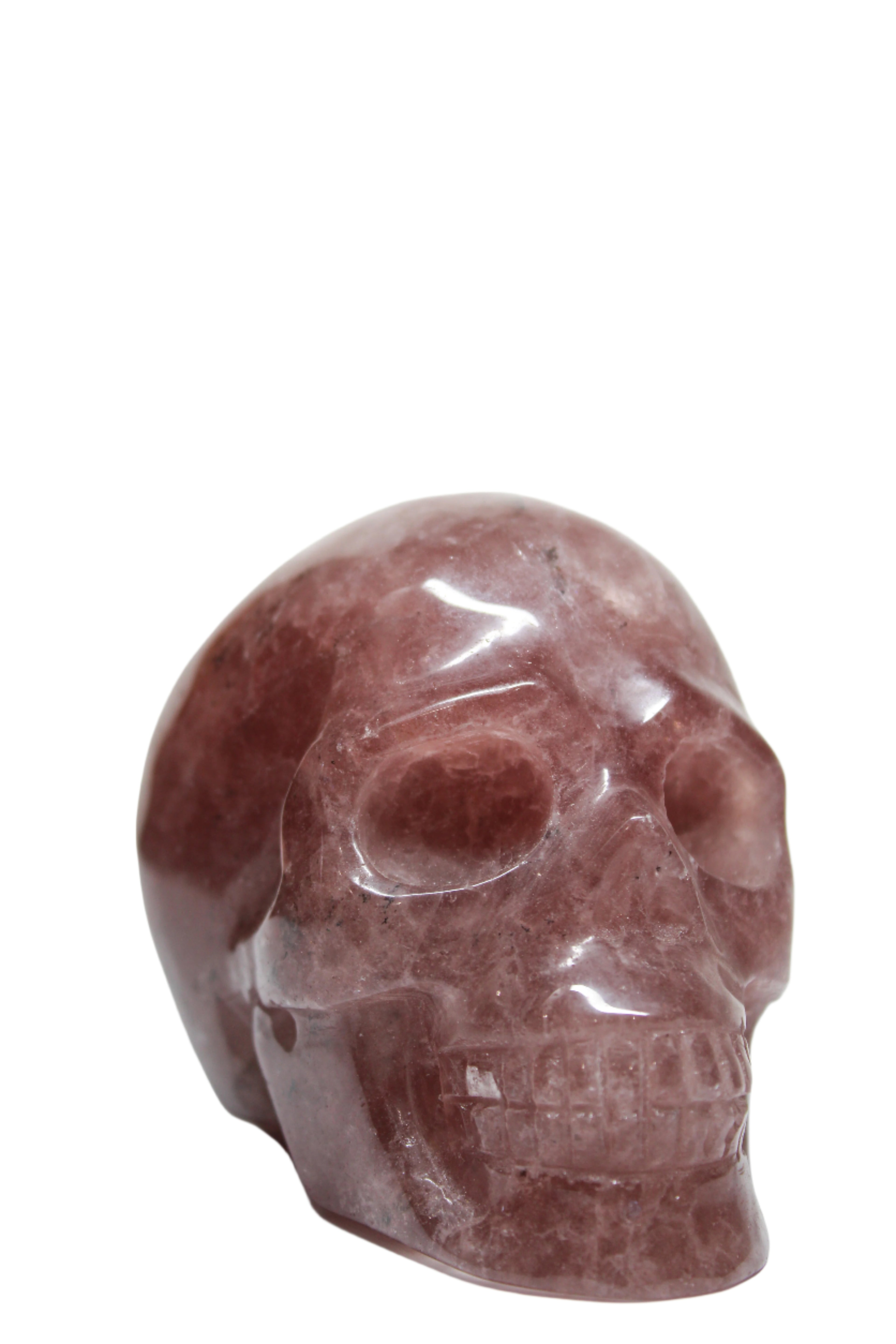Strawberry Quartz Skull