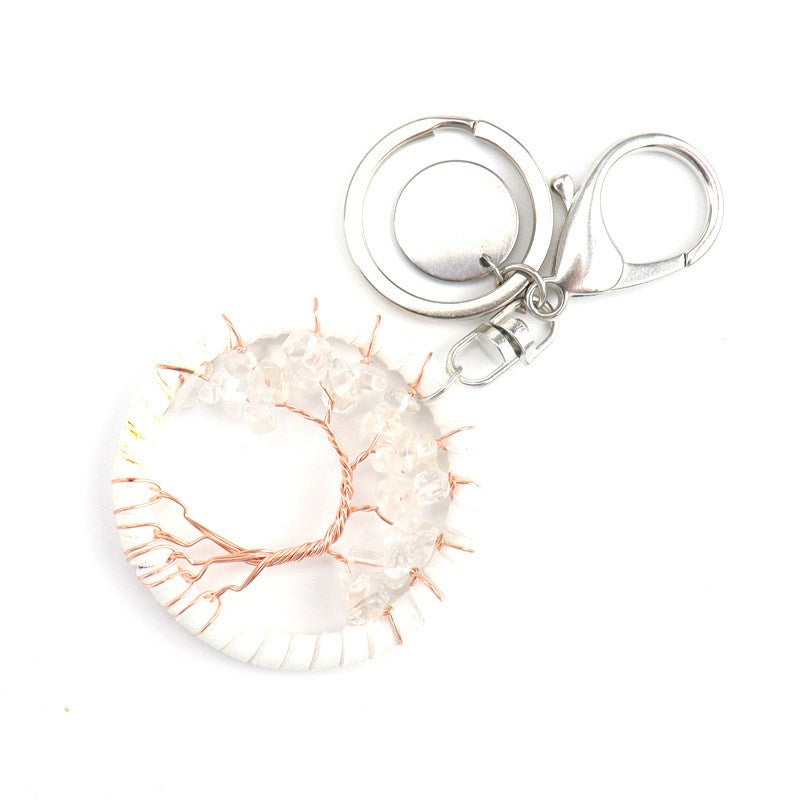 Quartz Tree Keychain