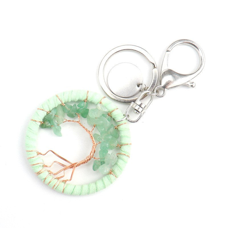 Aventurine Tree Keychain