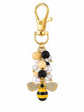 Gold Rhinestone Bee Clip