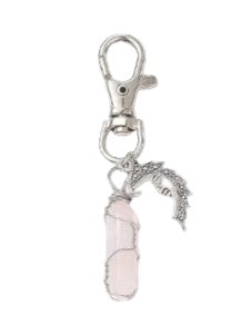 Rose Quartz Wire Wrap Bag Clip