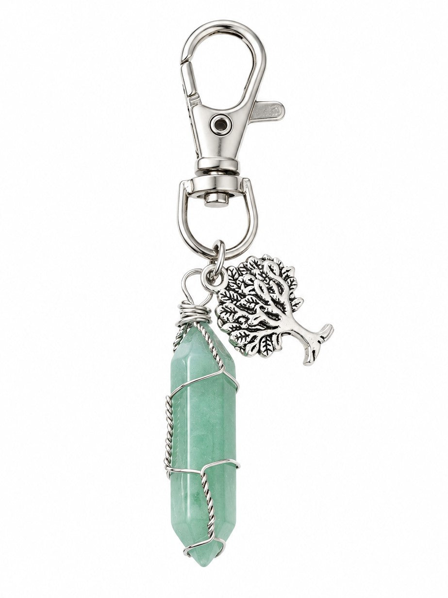 Green Aventurine Wire Wrap Clip