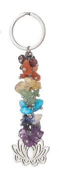Chakra Cluster With Lotus Keychain