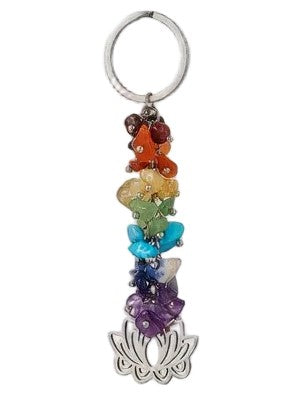 Chakra Cluster With Lotus Keychain