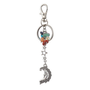 Stars with Moon Chakra Keychain